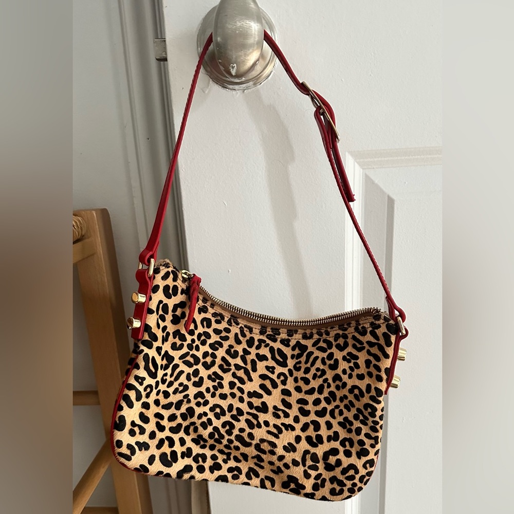 Margi GABA leopard fur bag